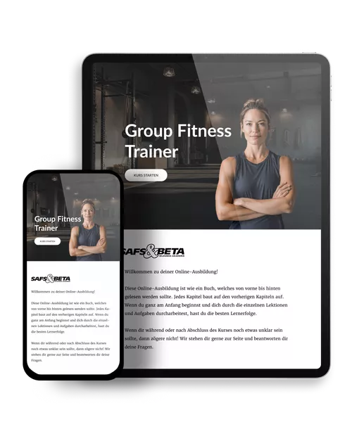 Group Fitness Trainer Demozugang Mockup