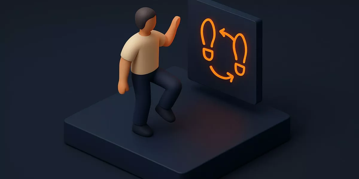 Holding Pattern Removal - Choreografiemethode im Aerobic - Illustration