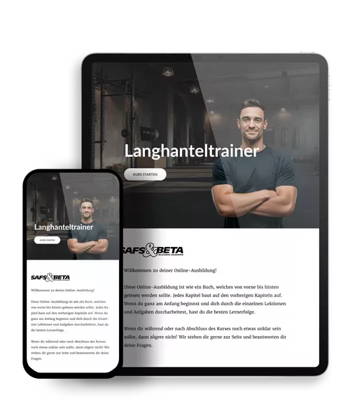Langhanteltrainer Demozugang Mockup