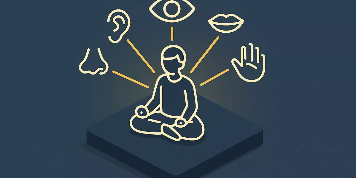 Pratyahara - Disziplinierung der Sinne im Yoga - Illustration