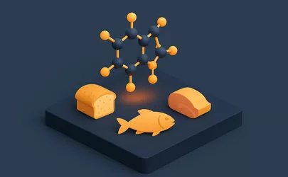 Vitamin B1 - Nährstoff in der Ernährung - Illustration