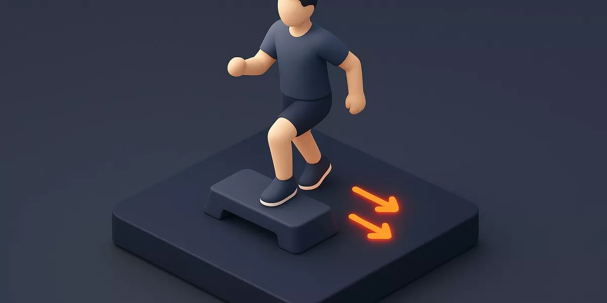 Basic Step - Schritte im Aerobic - Illustration