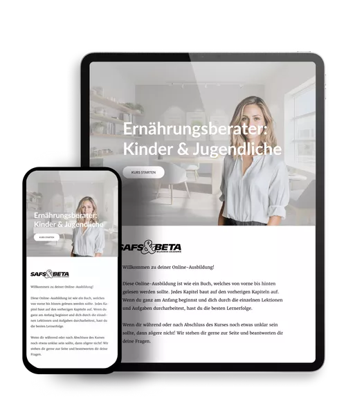 Ernährungsberater: Kinder & Jugendliche Demozugang Mockup