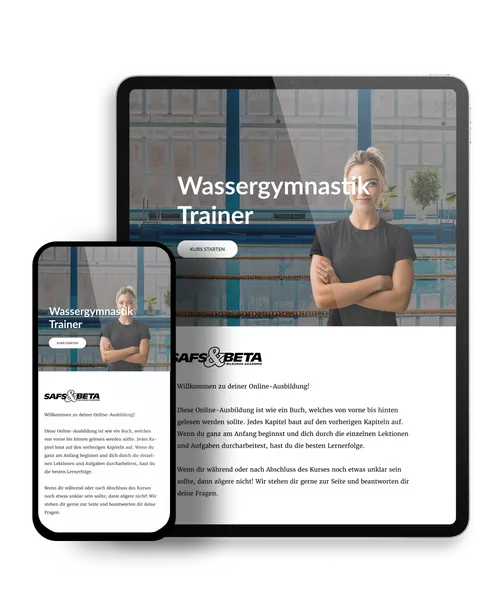 Wassergymnastik Trainer Demozugang Mockup