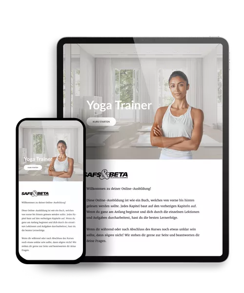 Yoga Trainer Demozugang Mockup