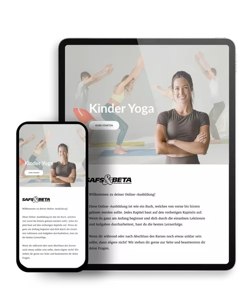 Kinder Yoga Demozugang Mockup