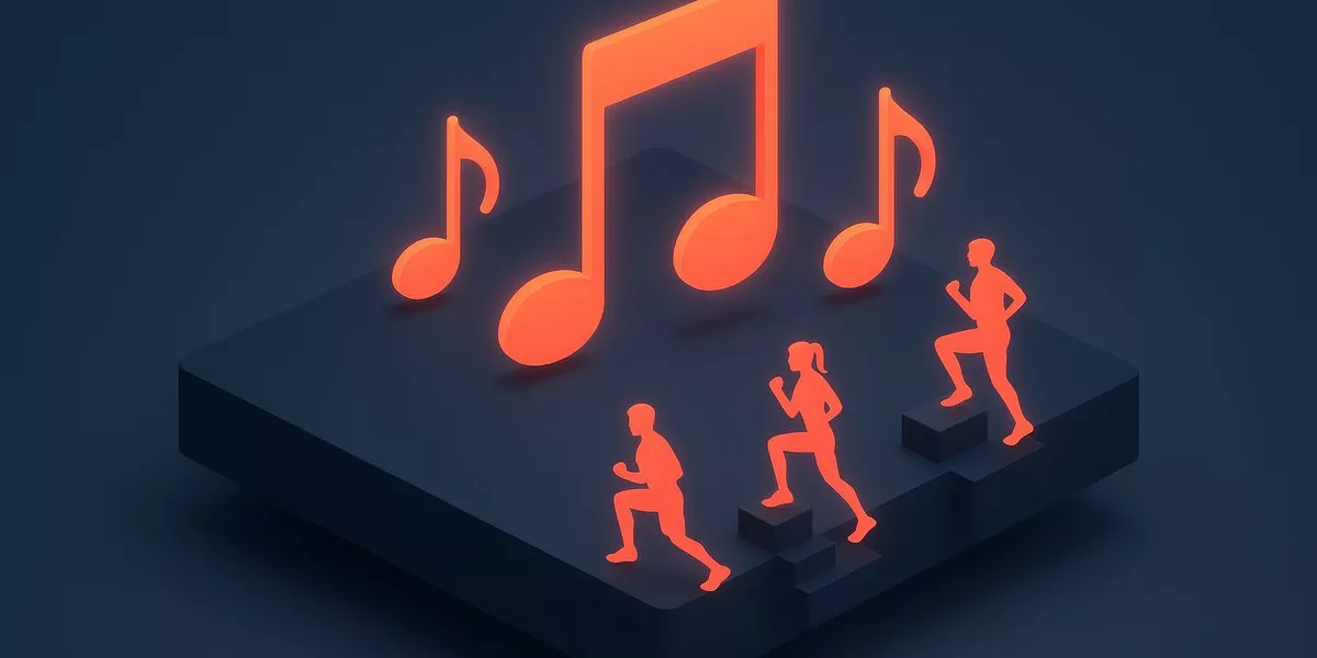 Musikgeschwindigkeit - Aerobic Musiklehre - Illustration