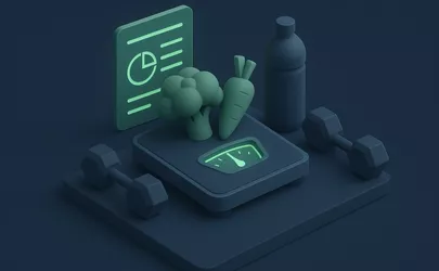 Reduktionsdiäten - Ernährung und Gewichtsreduktion - Illustration
