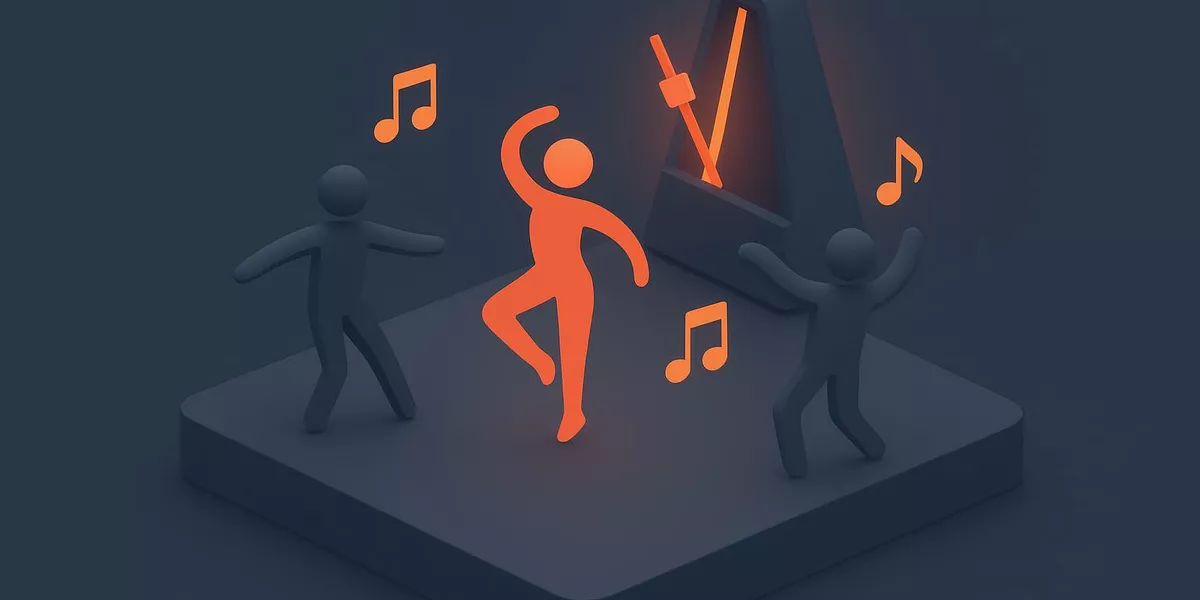 Beat - Musiklehre im Aerobic - Illustration
