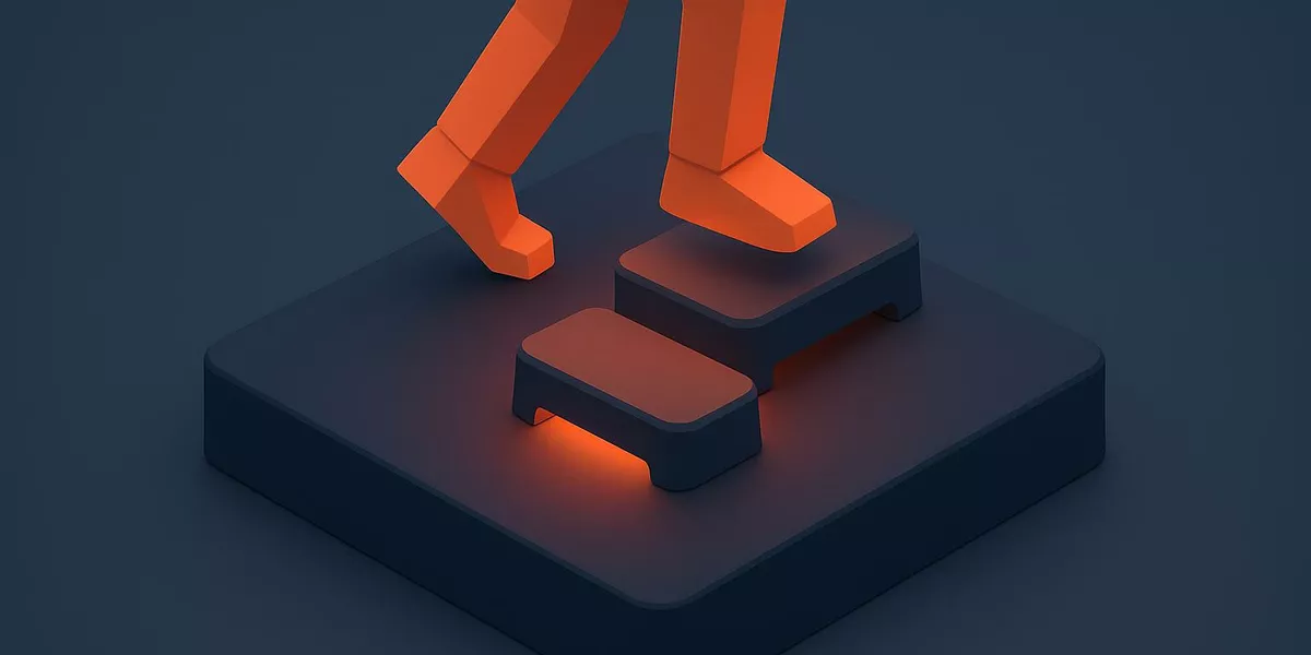 Fusstechnik - Technik im Aerobic - Illustration