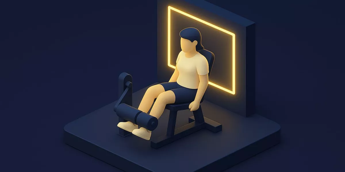 Leg Curl - Schritte & Bewegungen im Aerobic - Illustration