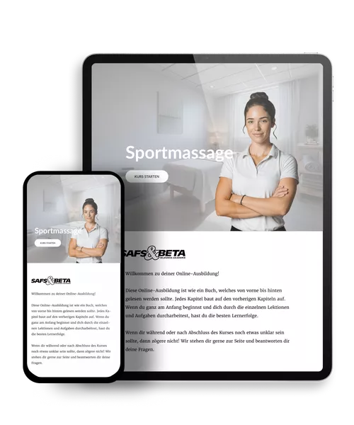 Sportmassage Demozugang Mockup