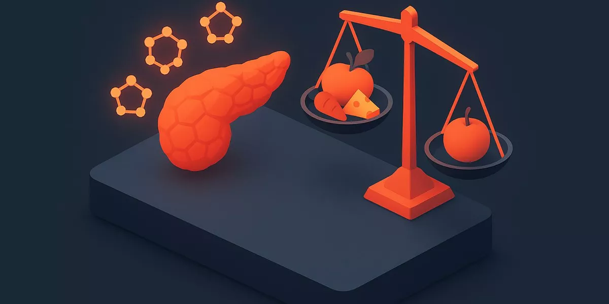 Typ 2 Diabetes - Ernährung und Erkrankungen - Illustration