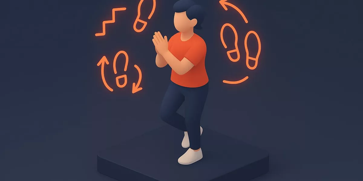 Clap - Schritte & Bewegungen im Aerobic - Illustration