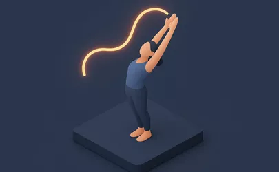 Vinyasa - Yoga-Art für fließende Bewegungen - Illustration