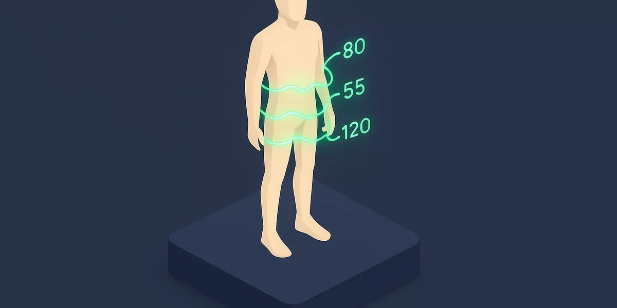 Bioelektrische Impedanzanalyse - Körperwerte in der Ernährung - Illustration