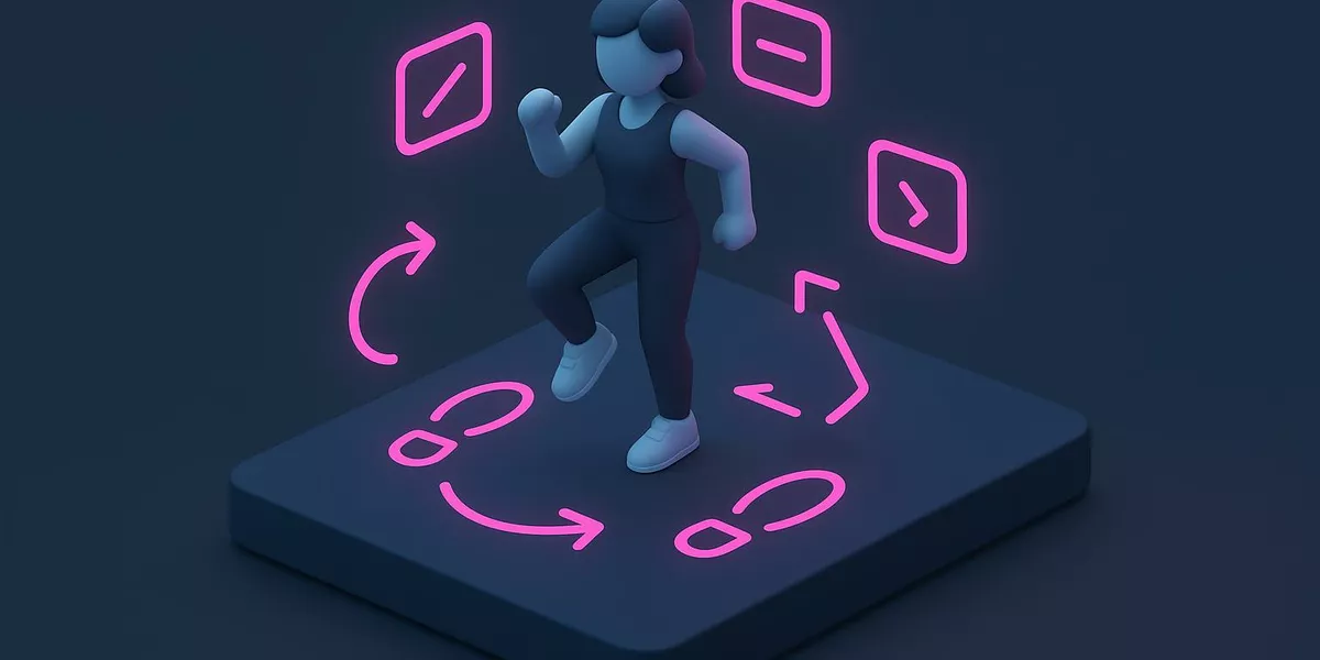 Insertion - Technik im Aerobic - Illustration