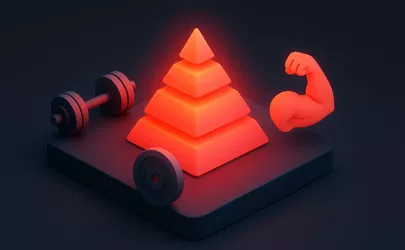 Pyramidentraining im Krafttraining: Effektivität und Vorteile - Fitness-Lexikon Illustration