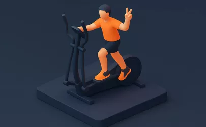 Cue - Anweisung im Aerobic - Illustration