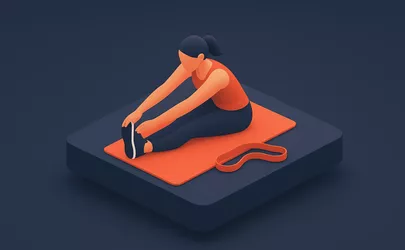 Dehnung - Fitness und Training - Illustration