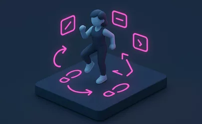 Insertion - Technik im Aerobic - Illustration