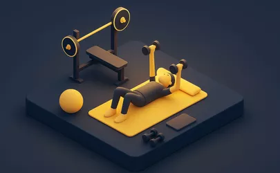 Toning - Kraftausdauertraining im Aerobic - Illustration