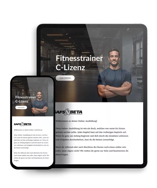 Fitnesstrainer C-Lizenz Demozugang Mockup