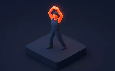 Verbinden - Technik im Aerobic - Illustration