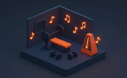 Tempo - Geschwindigkeit der Musik im Aerobic - Illustration