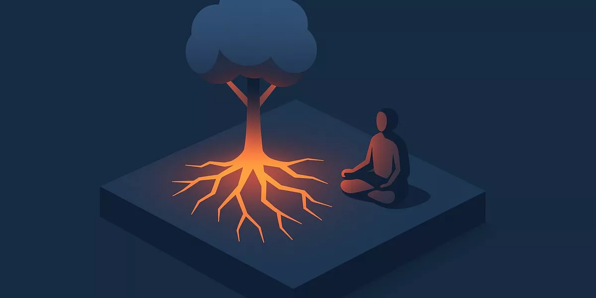 Muladhara Chakra - Wurzelchakra im Yoga - Illustration