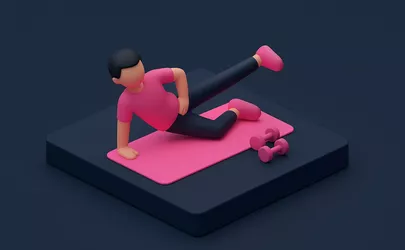 Side Leg Lift - Schritte im Aerobic