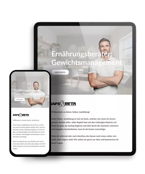 Ernährungsberater: Gewichtsmanagement Demozugang Mockup