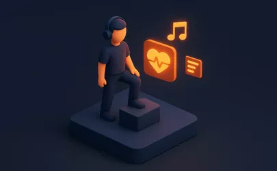 Intensitätssteuerung - Technik im Aerobic - Illustration
