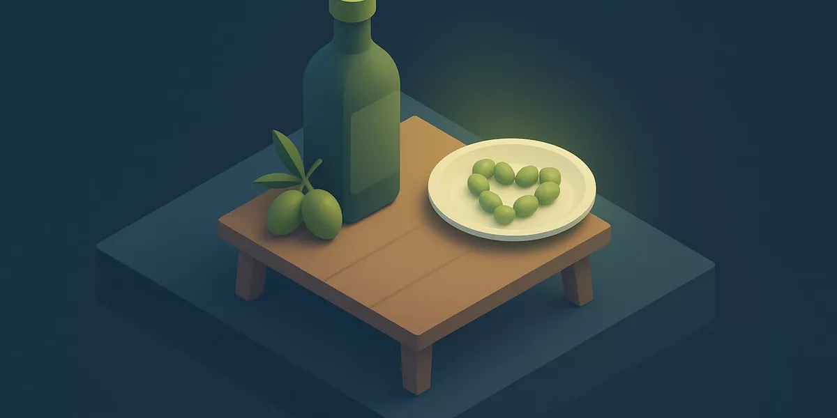 Olivenöl - Kategorie Ernährung / Lebensmittel - Illustration