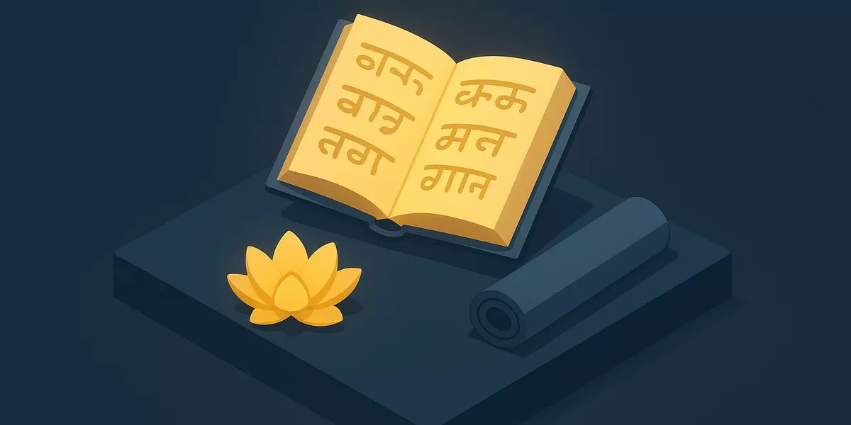 Sanskrit - Sprache im Yoga - Illustration