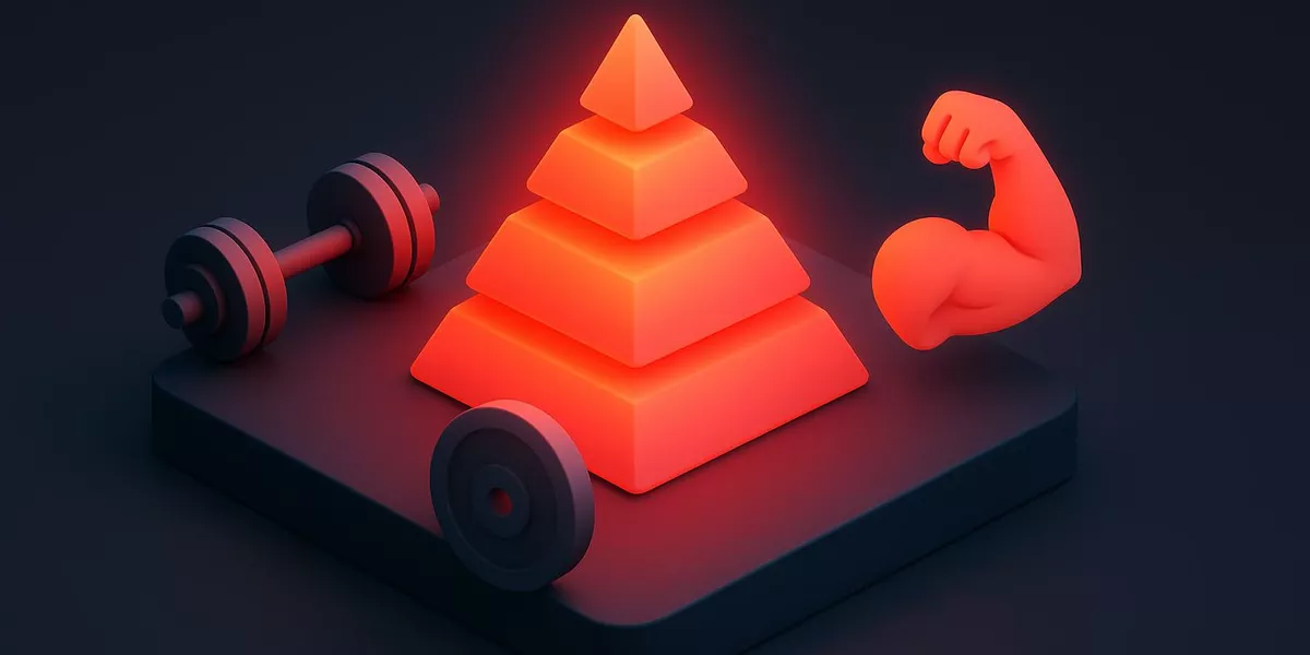 Pyramidentraining im Krafttraining: Effektivität und Vorteile - Fitness-Lexikon Illustration