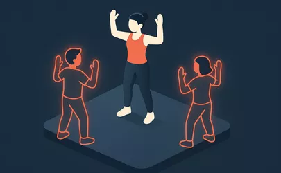 Visuelles Cueing - Methodik im Aerobic - Illustration