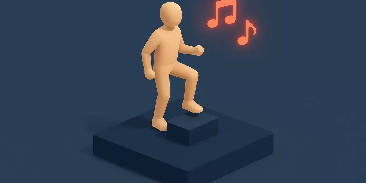 Basic Over - Schritte im Aerobic - Illustration