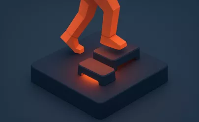Fusstechnik - Technik im Aerobic - Illustration