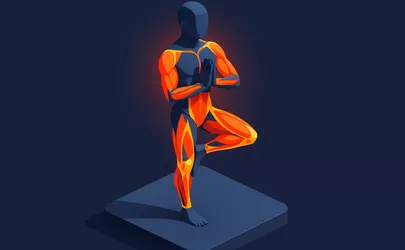 Aktives Dehnen - Fitness / Training - Illustration