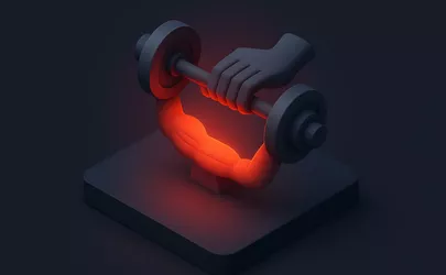 Forced Reps: Erzwungene Wiederholungen beim Krafttraining - Fitness-Lexikon Illustration