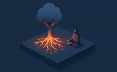 Muladhara Chakra - Wurzelchakra im Yoga - Illustration