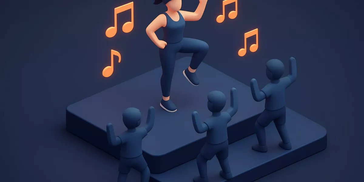 Repeat - Musiklehre im Aerobic - Illustration