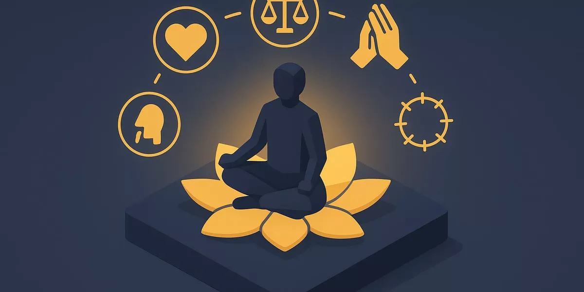 Yama - Verhalten im Yoga - Illustration